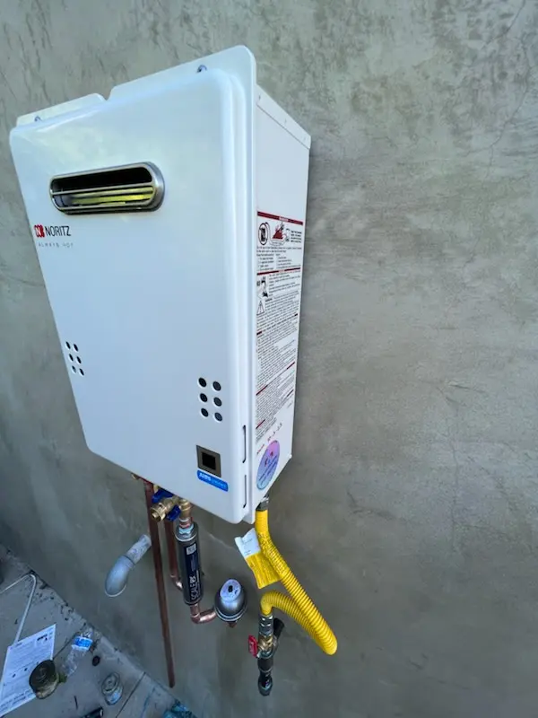 Tankless water heater installation for Schulte homes